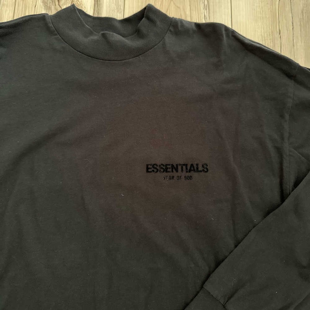 Essentials Fear of God Black Longsleeve - Medium